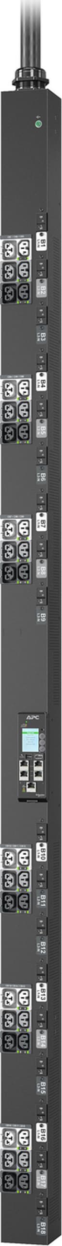 APC NetShelter Rack PDU Advanced Switched Metered, 0U, 3 fasen, 415 V, 69,0 kVA 100 A, 36 uitgangen 
