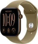 Apple Watch Series 12 GPS 46mm Dark Bronze Aluminium Case with Olive Sport Band - M/L 