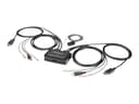 Startech 2 Port USB 4K60Hz DisplayPort KVM Switch with Built-In Cables 