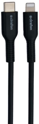 Cirafon Sync/Charge Cable USB-C To Lightning 1.2m - Black Mfi T 1.2m Musta