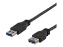 Deltaco USB3-243 3m USB-A USB-A Svart