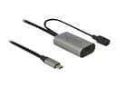 Delock USB-förlängningskabel 5m USB-C USB-C Svart, Grå