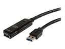 Startech 16.4ft Active USB 3.0 Extension Cable with AC Power Adapter 5m USB A USB A Sort