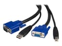 Startech StarTech.com SVUSB2N1_10 KVM-kabel Sort 3 m 