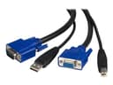 Startech StarTech.com SVUSB2N1_6 KVM-kabel Sort 1,8 m 