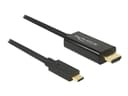 Delock 85292 videokabelkobling 3 m USB Type-C HDMI Sort 3m USB-C HDMI Svart