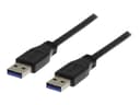 Deltaco USB 3.0 kaapeli, A ur - A ur, 1m, musta 1m USB-A USB-A Musta