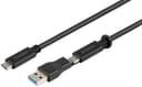 Prokord USB-0059A USB-kabel 1 m USB 3.2 Gen 2 (3.1 Gen 2) USB C 2 x USB C Sort 1m. USB C USB C Sort