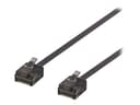 Deltaco U/utp Cat6a Patch Cabel Flat 1mm Thick 0.3m Black RJ-45 Cat6a 0.3m Sort