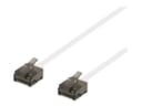 Deltaco UUTP-2018 nätverkskablar Vit 0,5 m Cat6a U/UTP (UTP) RJ-45 Cat6a 0.5m Vit
