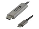 Startech StarTech.com 5m USB-C naar HDMI Kabel - 4K 60Hz met HDR10 - Ultra HD USB Type-C naar 4K HDMI 2.0b Video Adapter Kabel - USB-C naar HDMI HDR Monitor/Scherm Converter - DP 1.4 Alt Mode HBR3 5m HDMI USB C Zilver, Zwart