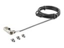 Startech StarTech.com 2m Universeel Laptop Kabelslot met 4-cijfer Combinatieslot 3-in-1 Security Lock voor apparaten met K-Slot, Nano K-Slot of Noble Wedge Slot Anti-Diefstal Stalen Kabel 