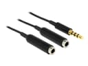 Delock Cable Audio Splitter 3.5mm 4-pin Stereo 25cm 0.25m 3.5mm 2 x 3.5mm