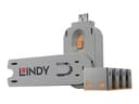 Lindy Port Blocker USB Orange 4-pack 