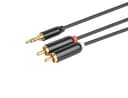 Prokord Lydkabel 2m 3.5mm 2 x RCA