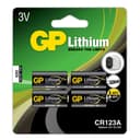 GP Battery Lithium CR123A-C1 3V 4-Pack 