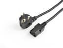 Prokord Virtajohto 1m CEE7/7 C13 liitin Musta