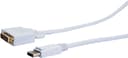 Prokord Cable Displayport - DVI-D Single Link 1m White 1m DisplayPort DVI-D Hvit
