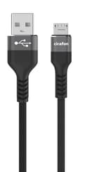 Cirafon Sync/Charge Cable Micro USB 1.0m Black Q 1m USB A Micro-USB B Zwart