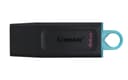 Kingston Datatraveler Exodia 64GB USB Type-A Sort, Turkis