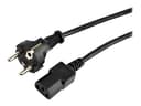 Prokord Power Cord Pc Power C13 Output 10.0m Straight Black 10m CEE7/7 C13 Sort