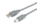 Prokord USB-kaapeli 5m USB A USB B Harmaa