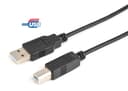 Prokord Cable USB 2.0 Type A-B Male-Male 2m Black 2m USB-A USB-B Svart