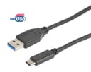 Prokord USB-kabel 1m. USB A USB C Sort