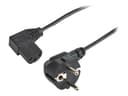 Prokord Power cable 2m CEE7/7 C13 stekker Zwart