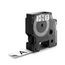 Dymo Tape D1 12mm Svart/Vit Flexible 