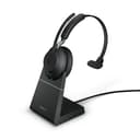Jabra Evolve2 65 ja latausteline USB-A UC Musta