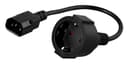 Prokord Power cable 0.5m C14 CEE7/4 Zwart