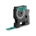 Dymo Tape D1 12mm Svart/Grön 