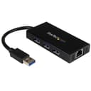 Startech 3 Port Portable USB 3.0 Hub With Gigabit Ethernet Adapter NIC 