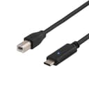 Deltaco USBC-1016 2m USB C USB B Svart