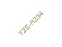 Brother Tape Stof 12mm TZe-R234 Guld/Hvid 