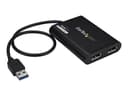 Startech USB 3.0 to Dual DisplayPort Adapter 4K 60Hz, DisplayLink Certified, Video Converter with External Graphics Card 