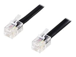 Delta Deltaco Modular Cable 4p4c Rj9/rj10/rj22 M-m 10m Black 10m RJ-11 RJ-10