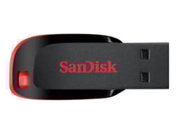 Sandisk Cruzer Blade 16GB USB Type-A Zwart, Rood