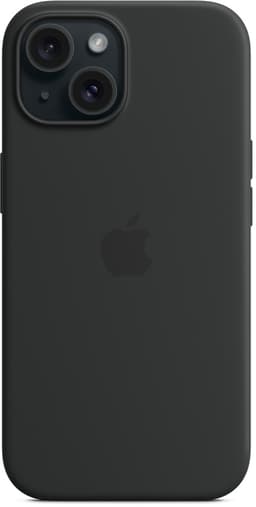 Apple Silicone Case With Magsafe iPhone 15 Musta