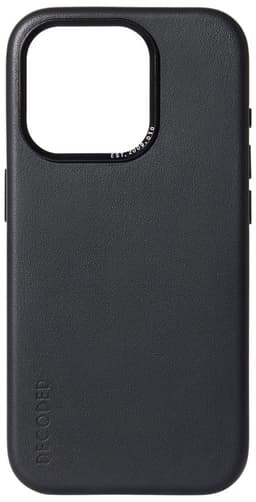 Decoded Leather Backcover iPhone 15 Pro Svart