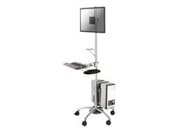 Neomounts FPMA-MOBILE1800 - Mobiele werkplek voor een monitor (max. 27"), PC, toetsenbord en muis. 