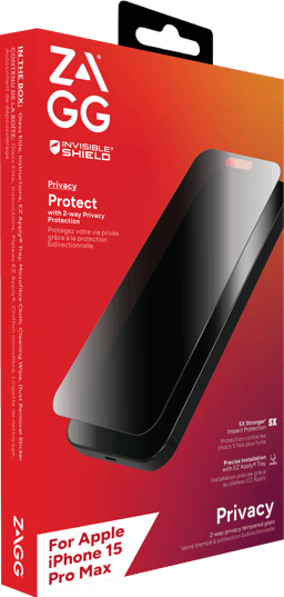 Zagg InvisibleShield Glass Elite Privacy skärmskydd iPhone 15 Pro Max