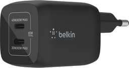 Belkin 65W USB-C Gan PD PPS Dual Wall Charger Musta