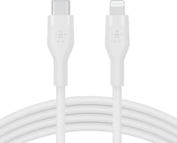 Belkin Flex USB-C to Lightning Cabel Silicone 3m Vit