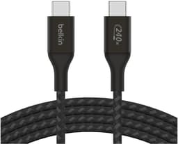 Belkin 240W USB-C to USB-C cable Braided 2m USB C USB C Musta