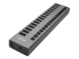 I-tec USB 3.0 Charging HUB 16port + Power Adapter 90 W Grijs