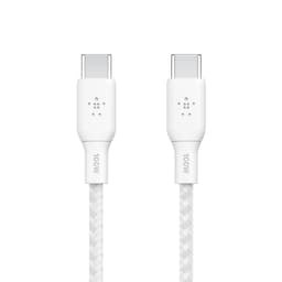 Belkin USB-C till USB-C kabel Flätad 3m USB C USB C Vit