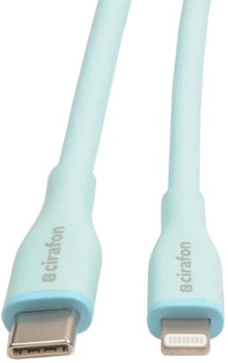 Cirafon Sync/charge Silcon Cable USB-C To Lightning 1.8m Sininen