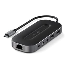Satechi ST-U4MGEM dockningsstationer för bärbara datorer Kabel USB4 Svart, Grå USB4